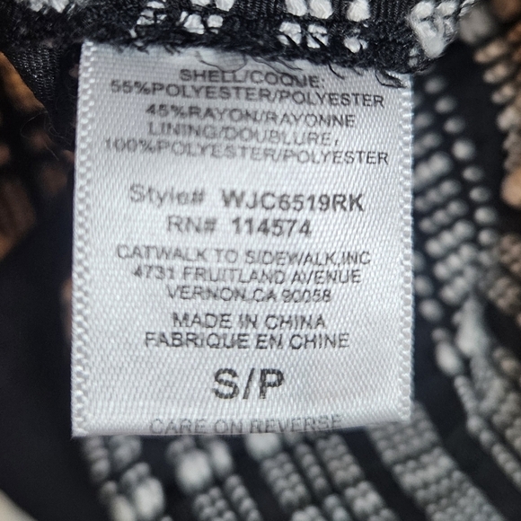 Anthropologie Ro & De Windowpane Plaid Grid Black/White Lined Shorts size Small - Picture 7 of 7